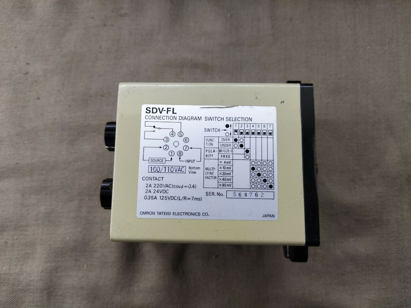 Omron SDV-FL6 Voltage Sensor 100-110V AC