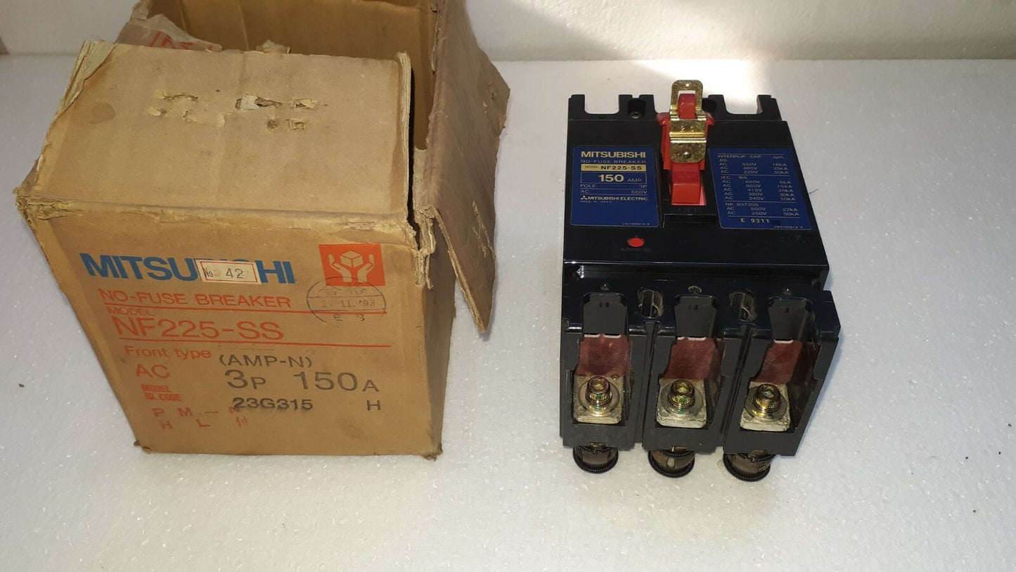 Mitsubishi NF225-SS No-Fuse Breaker 150A 3P 660V NF225SS