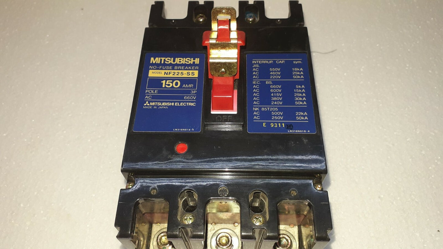 Mitsubishi NF225-SS No-Fuse Breaker 150A 3P 660V NF225SS