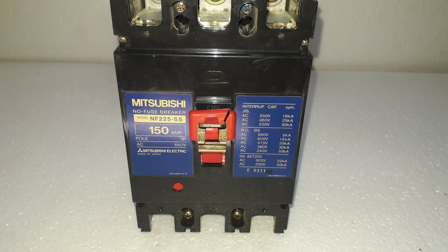 Mitsubishi NF225-SS No-Fuse Breaker 150A 3P 660V NF225SS