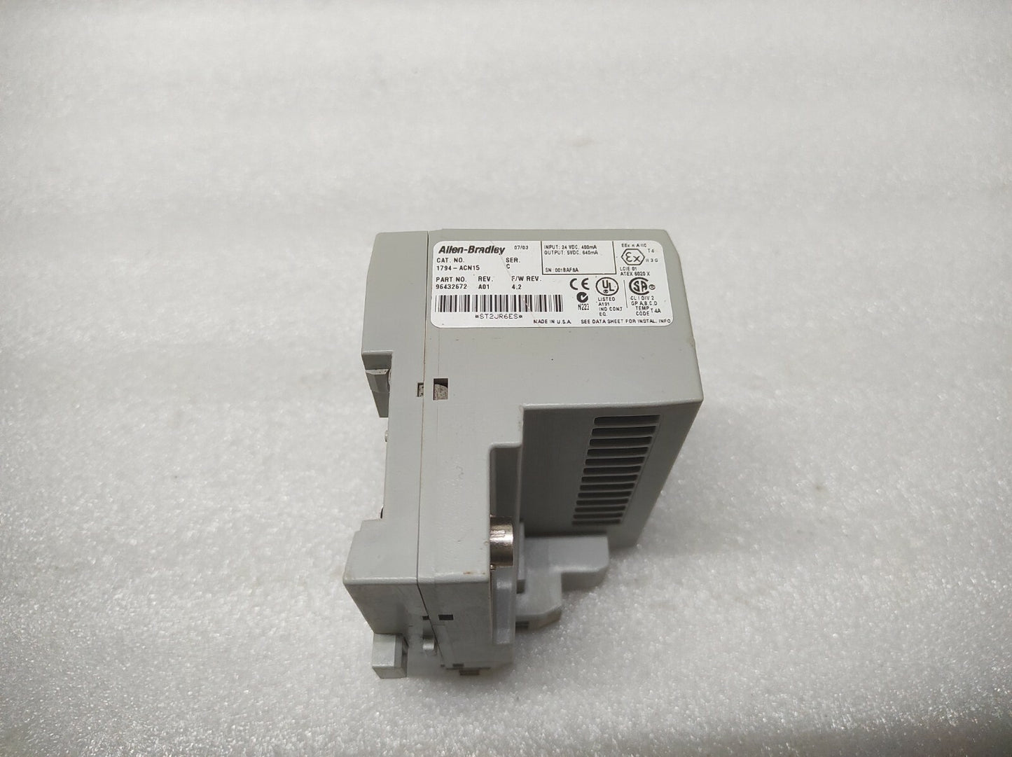 ALLEN BRADLEY CAT 1794-ACN15 FLEX I/O CONTROLNET ADAPTER 96432672