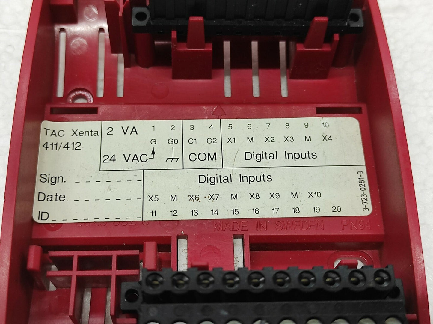 SE TAC XENTA 411/412 Digital Input Module 3-723-0281-3