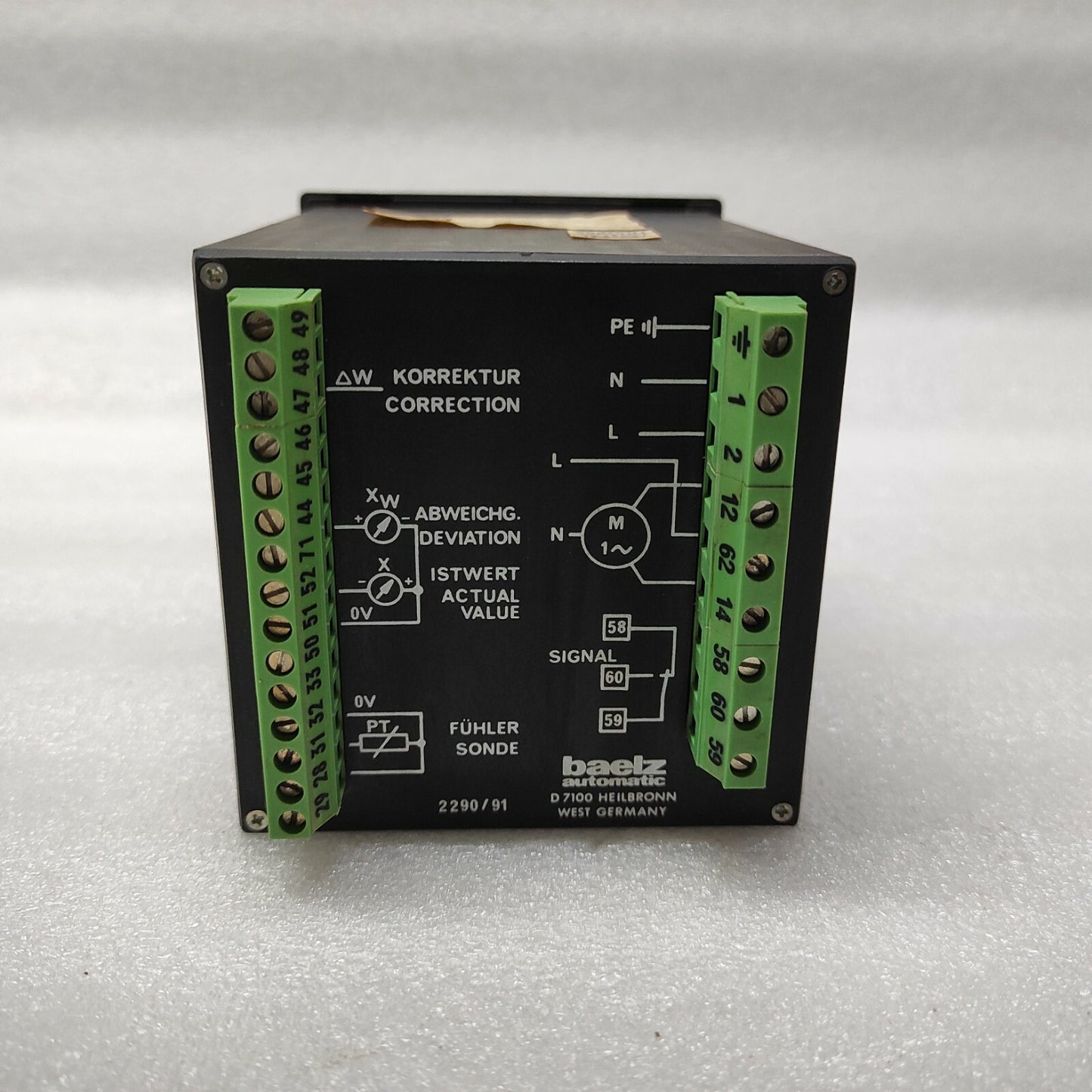 BAELZ AUTOMATIC WBS 2290 TEMPERATURE CONTROLLER BAELZ 2290-A-D-2.14 230V