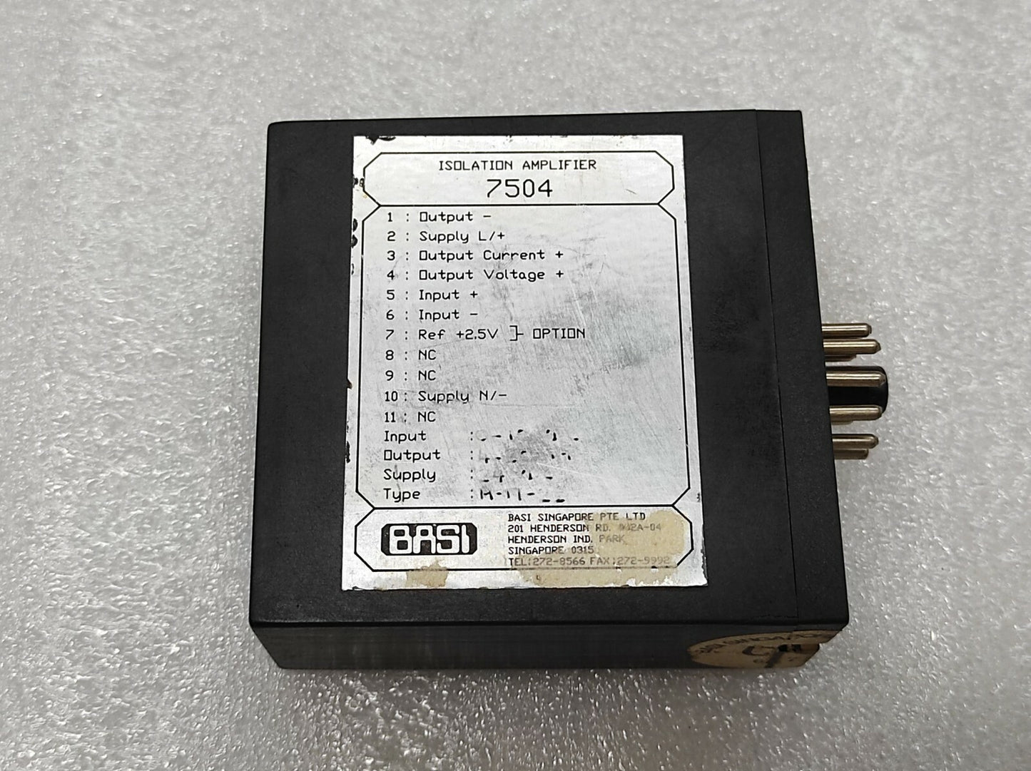 Basi 7504 Isolation Amplifier