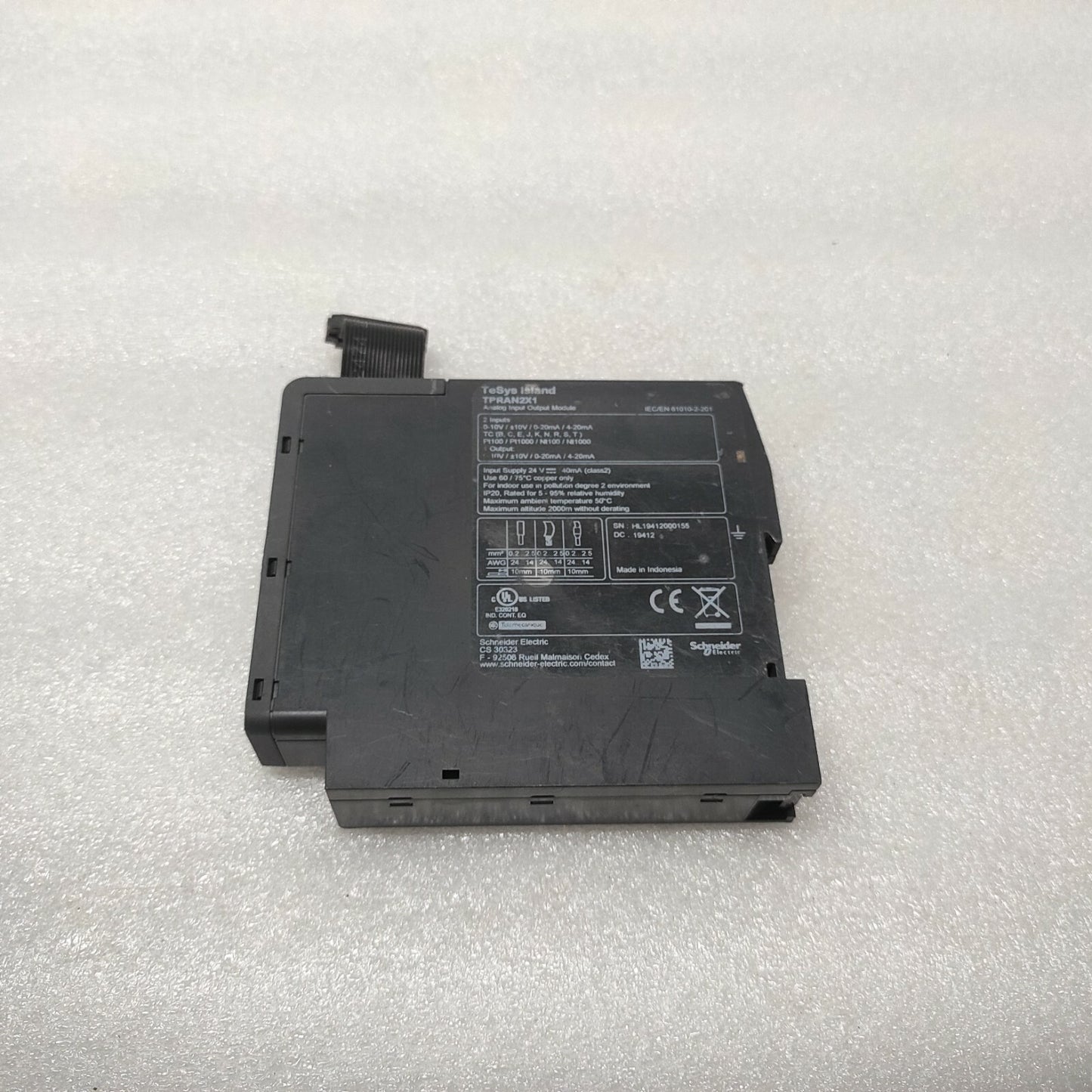 SE TPRAN2X1 ANALOG INPUT-OUTPUT MODULE