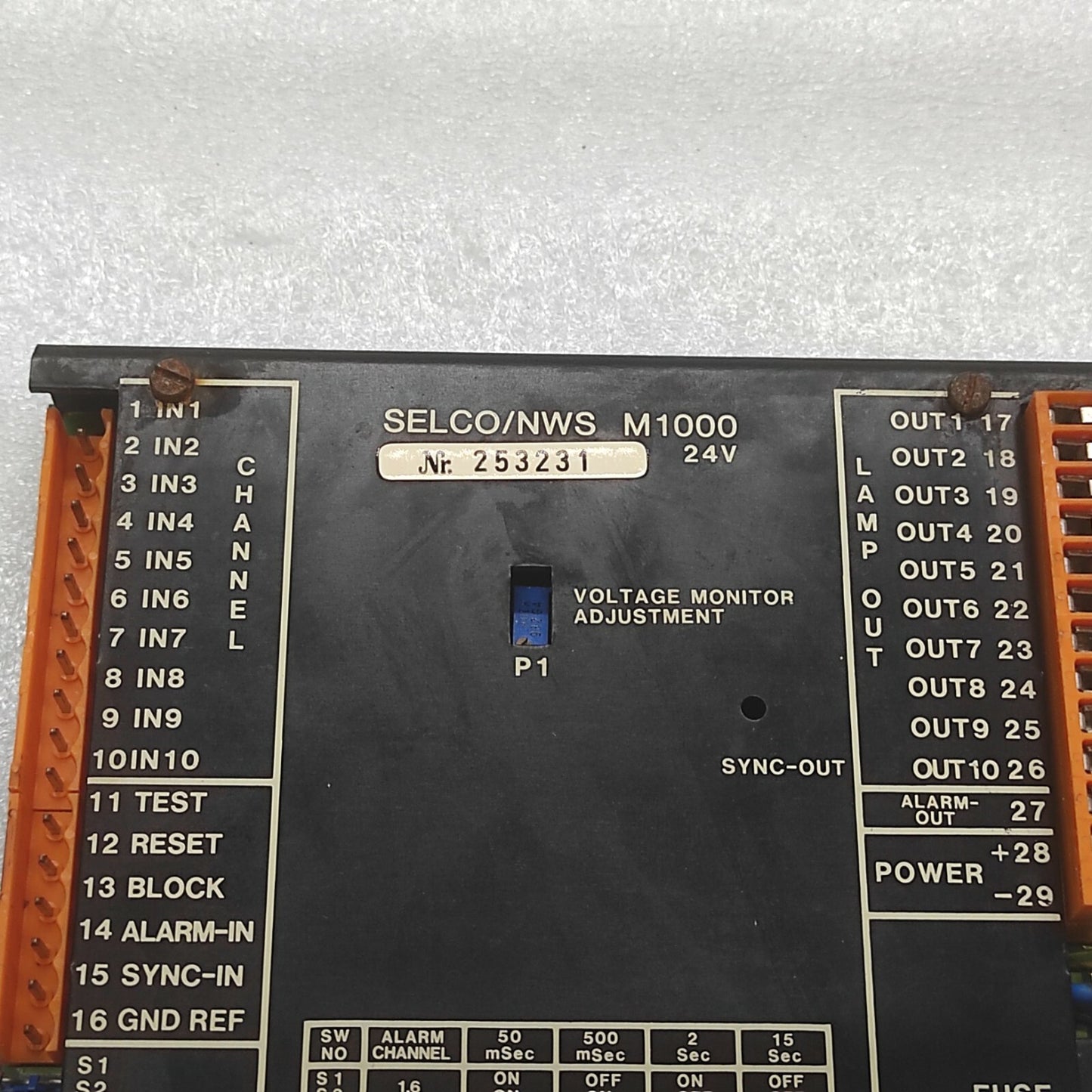 SELCO NWS M1000 ALARM MONITOR 24V 253231