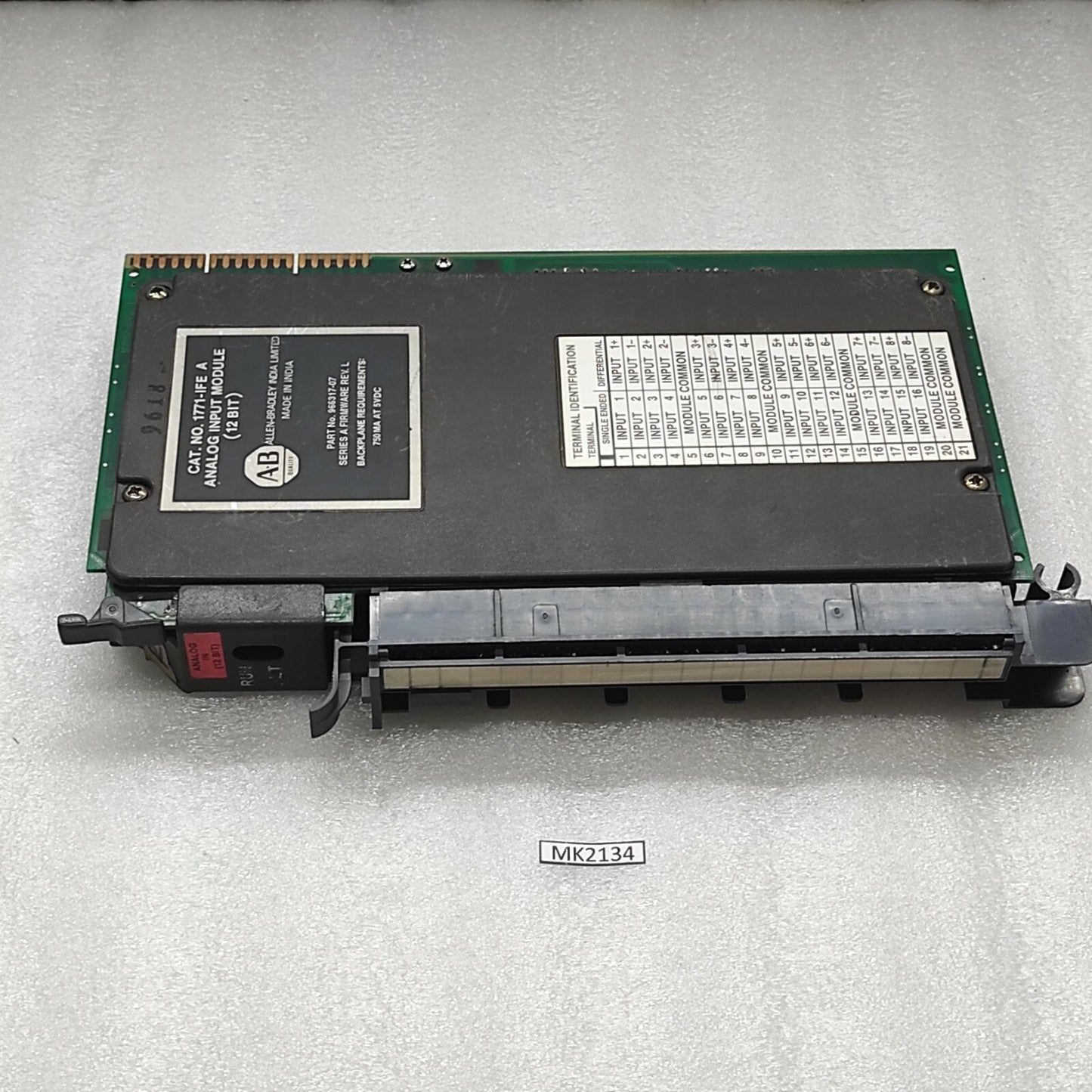 ALLEN BRADLEY 1771-IFE ANALOG INPUT MODULE 966317-07