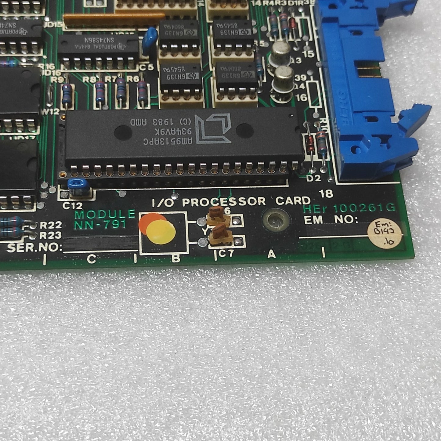 NOR CONTROL AUTOMATION NN-791 I/O PROCESSOR CARD HER100261G NN791.10