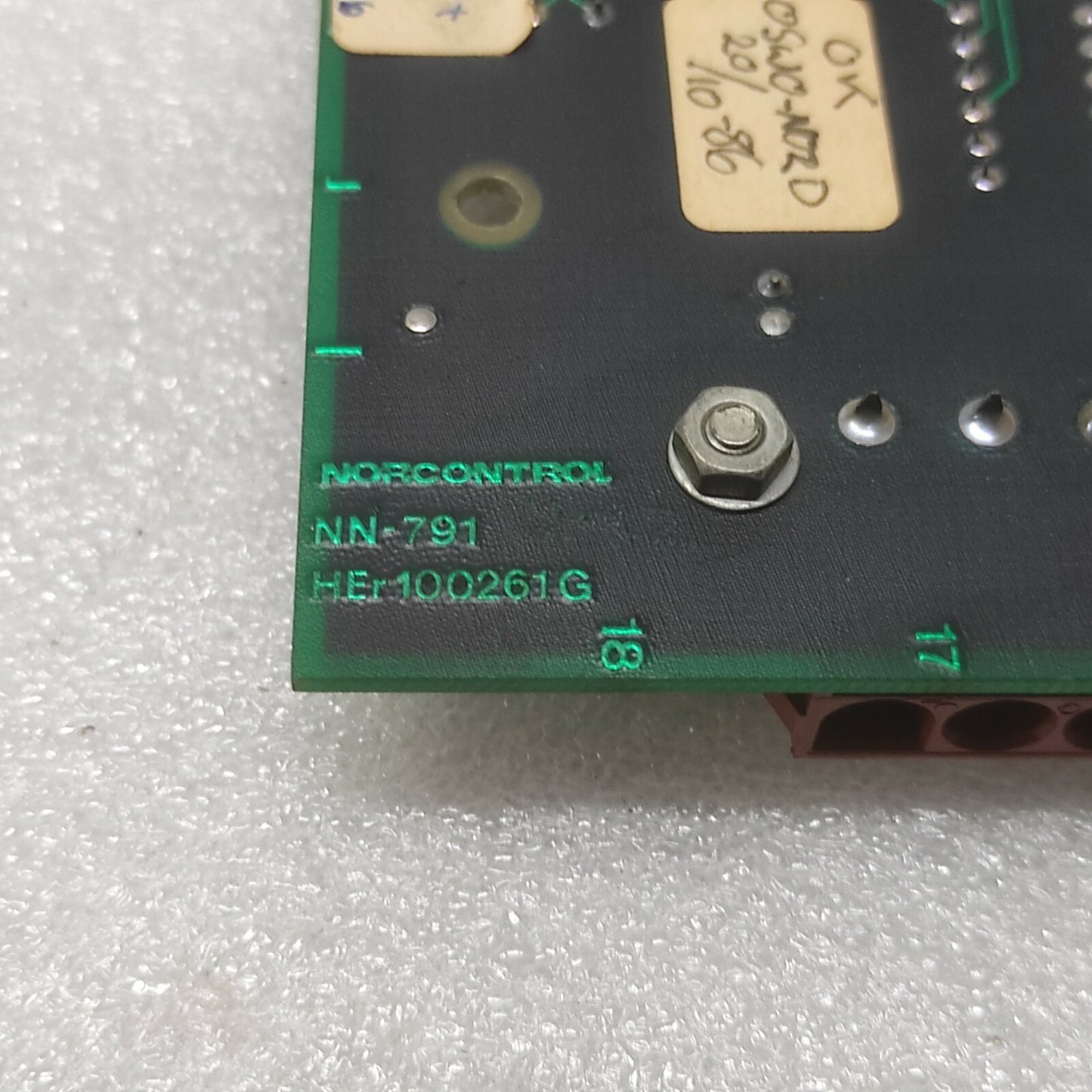 NOR CONTROL AUTOMATION NN-791 I/O PROCESSOR CARD HER100261G NN791.10