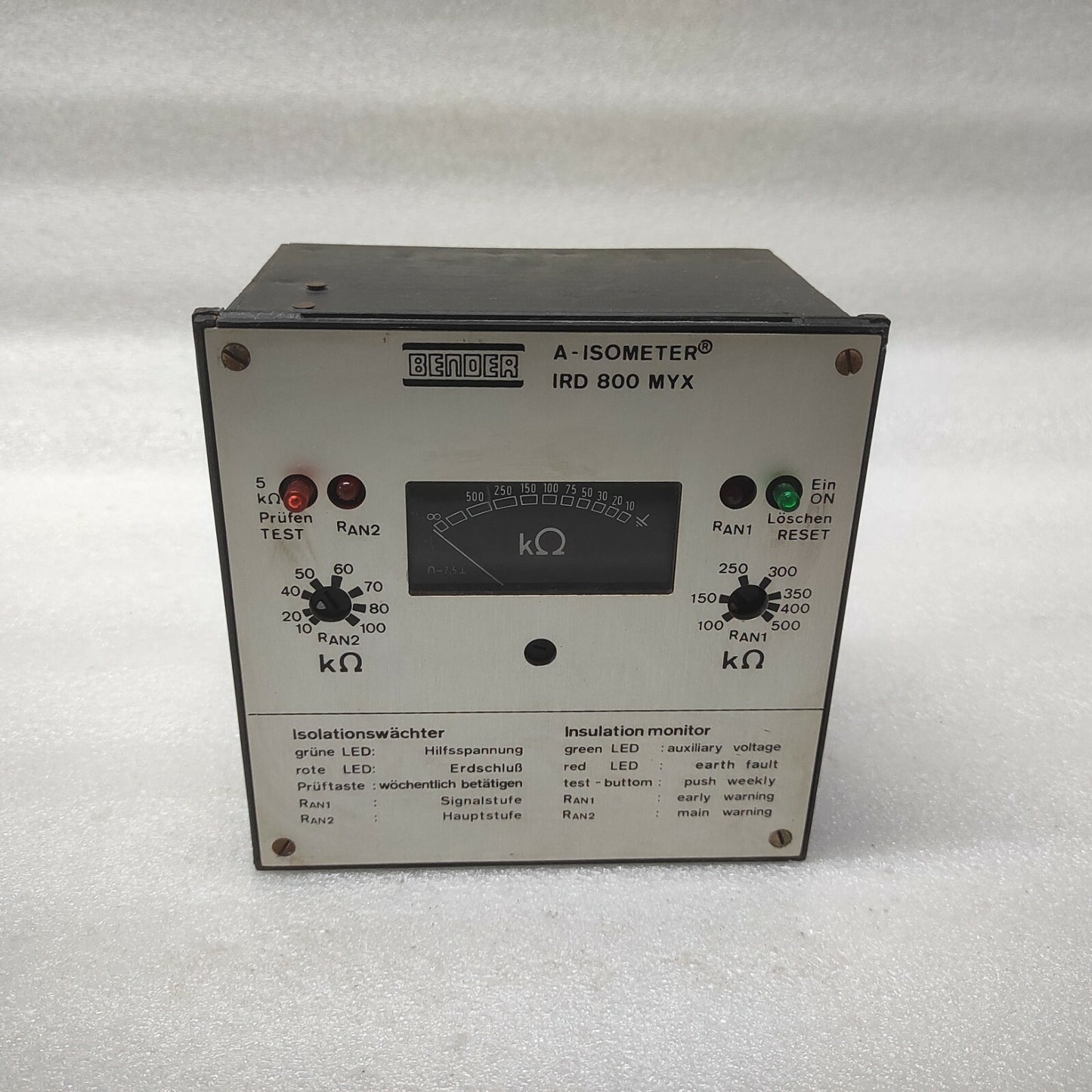BENDER IRD-800-MYX INSULATION MONITOR A-ISOMETER 115/220/380/440V