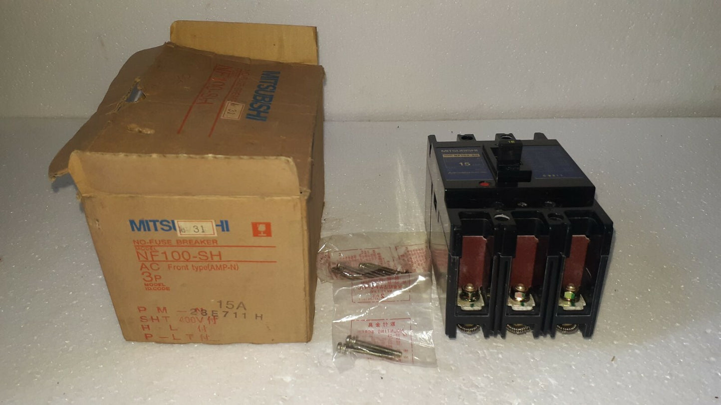 Mitsubishi NF100-SH No-Fuse Breaker 15A 3P 660V NF100SH