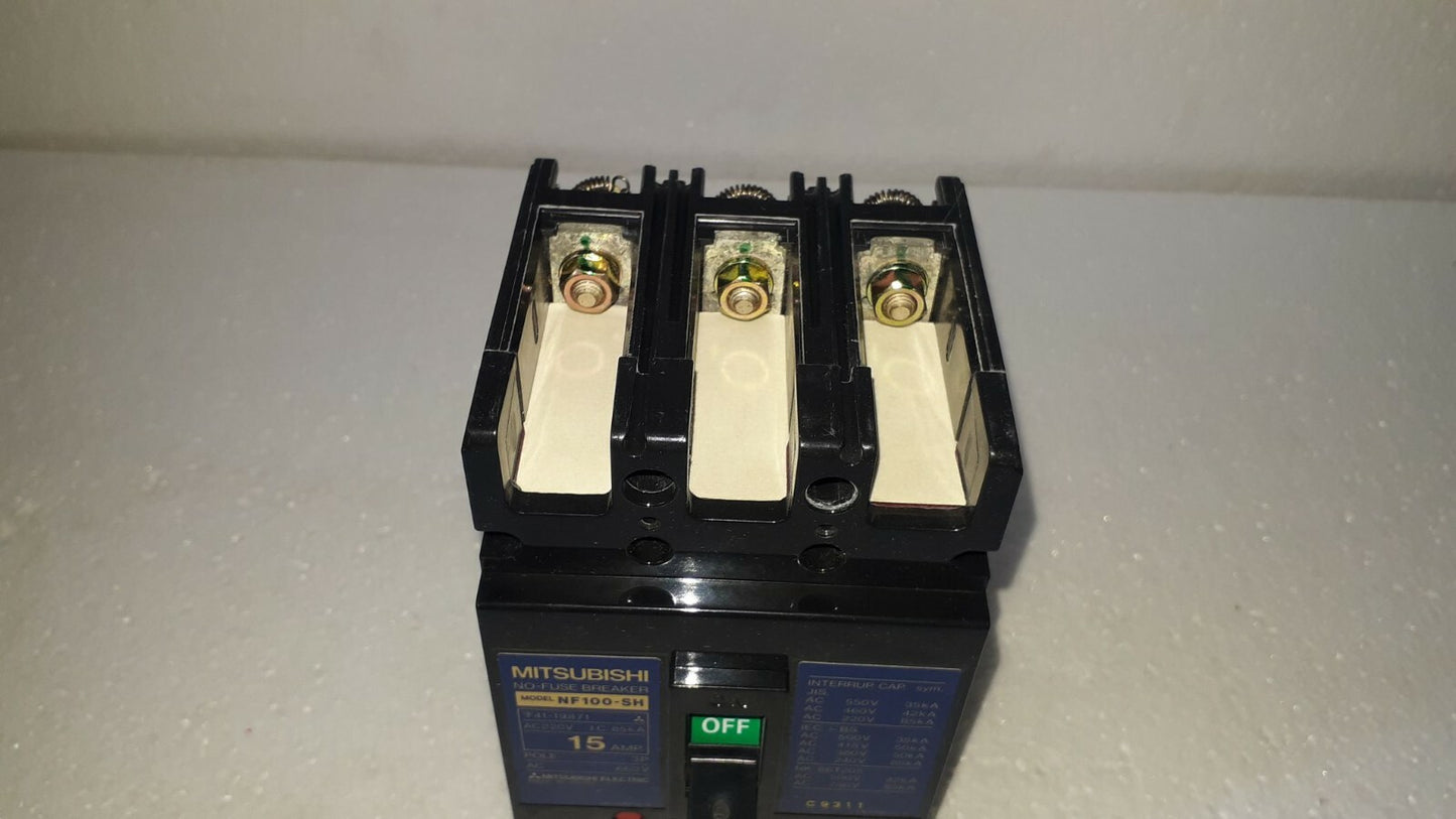 Mitsubishi NF100-SH No-Fuse Breaker 15A 3P 660V NF100SH