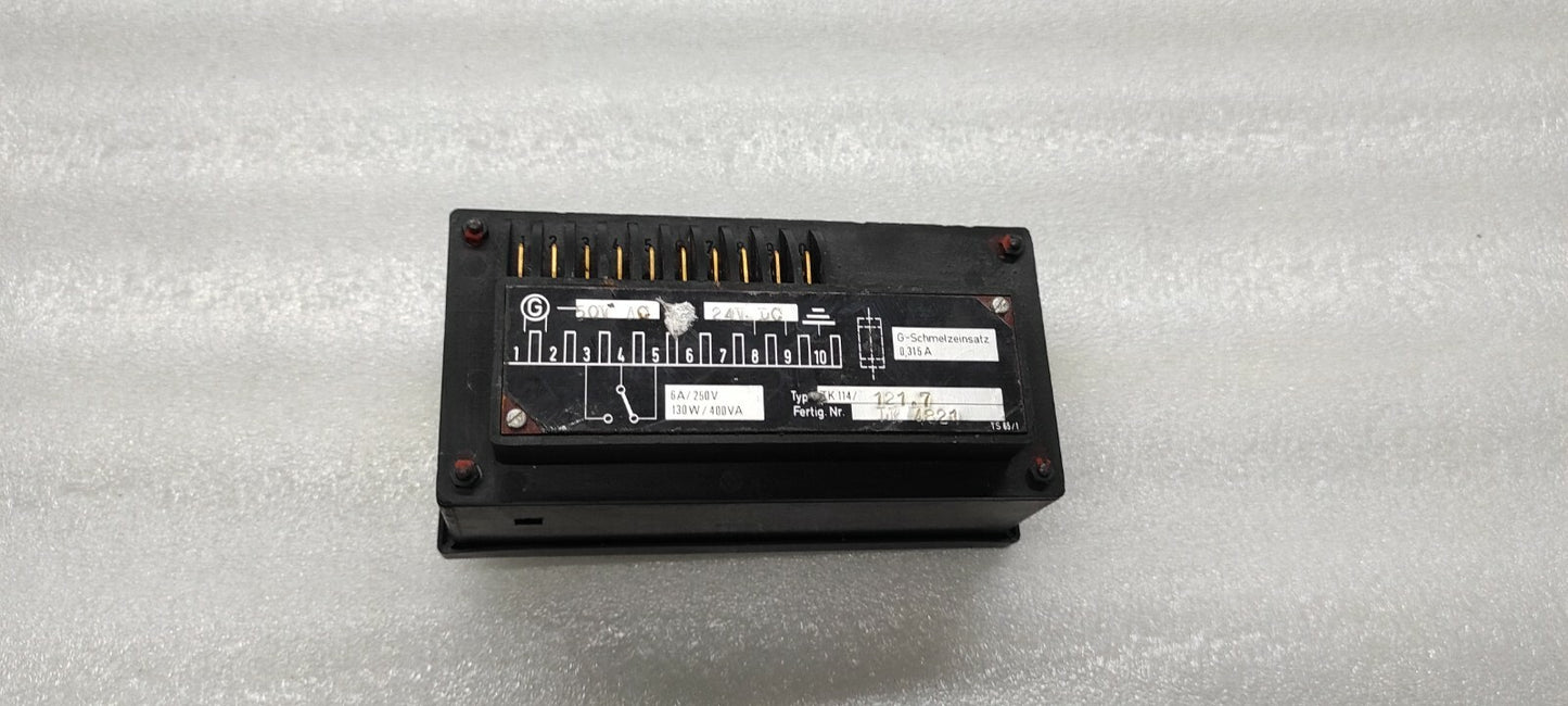 Noris TK 114 Tachmeterwerk Relay Limit Value Switch TK114
