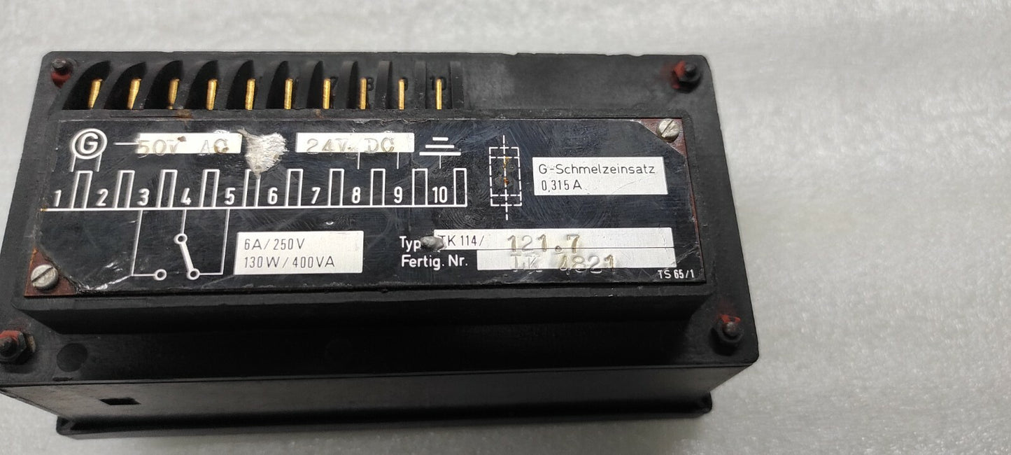 Noris TK 114 Tachmeterwerk Relay Limit Value Switch TK114