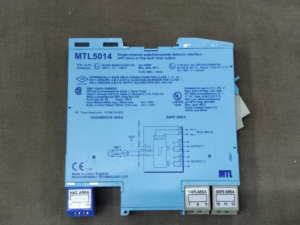 Measurement Technology MTL 5014 Single Channel Switch/Proximity Detector Interfa