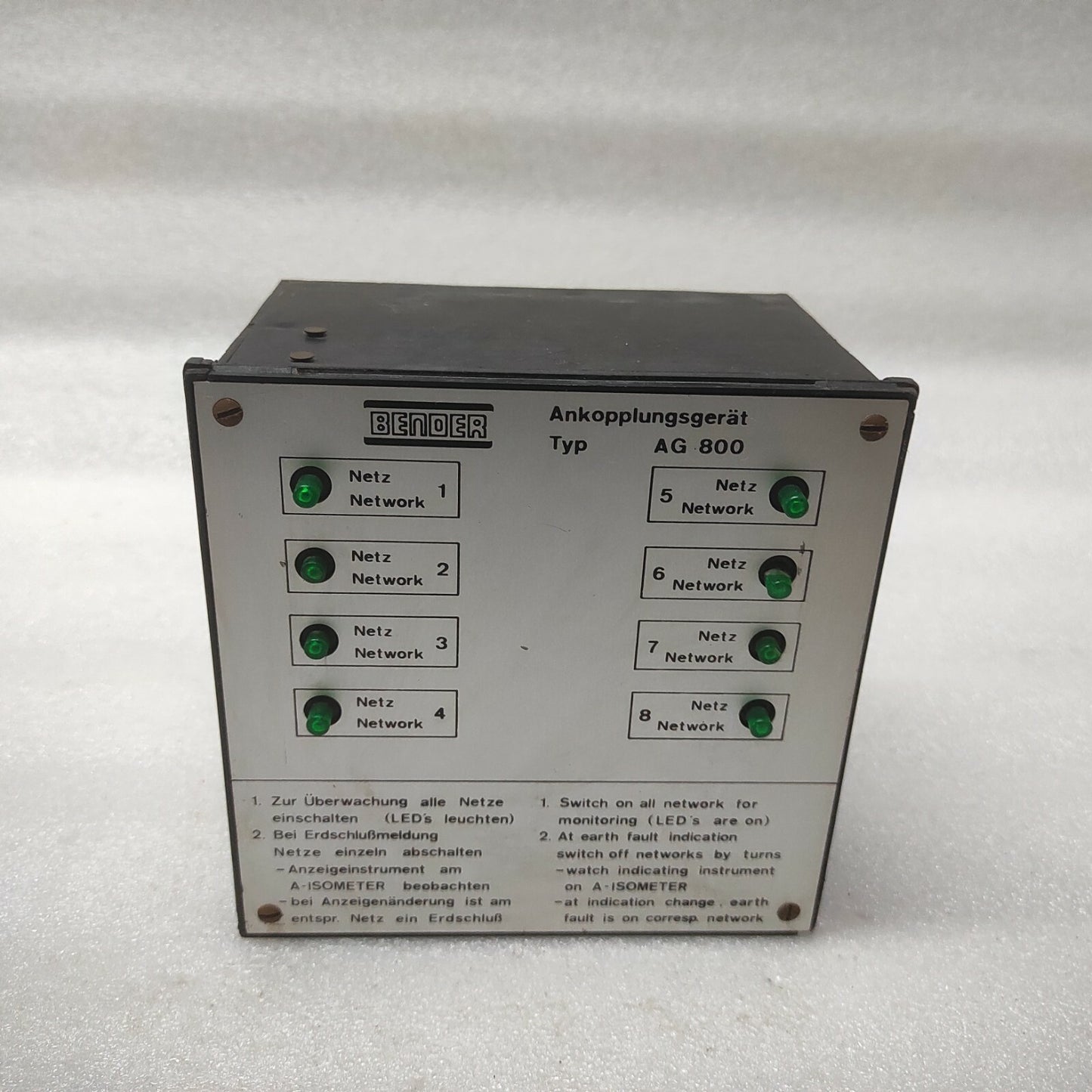 BENDER AG 800 COUPLING DEVICES