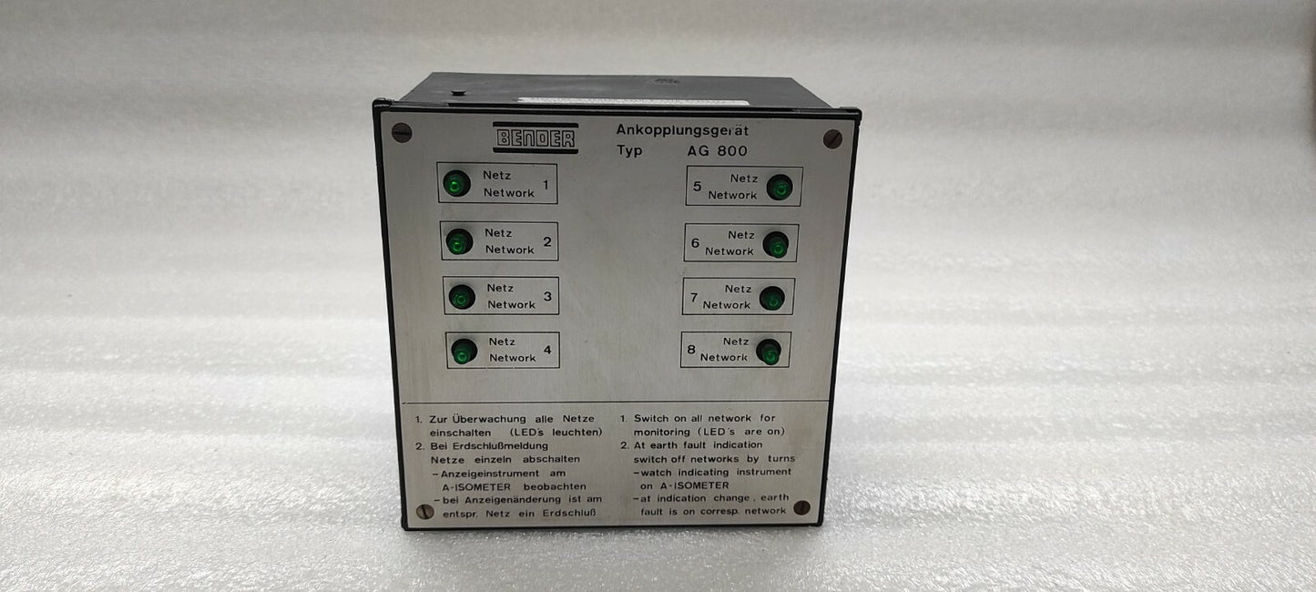 BENDER AG800 COUPLING DEVICE IRD800MYI 980607 115-440V