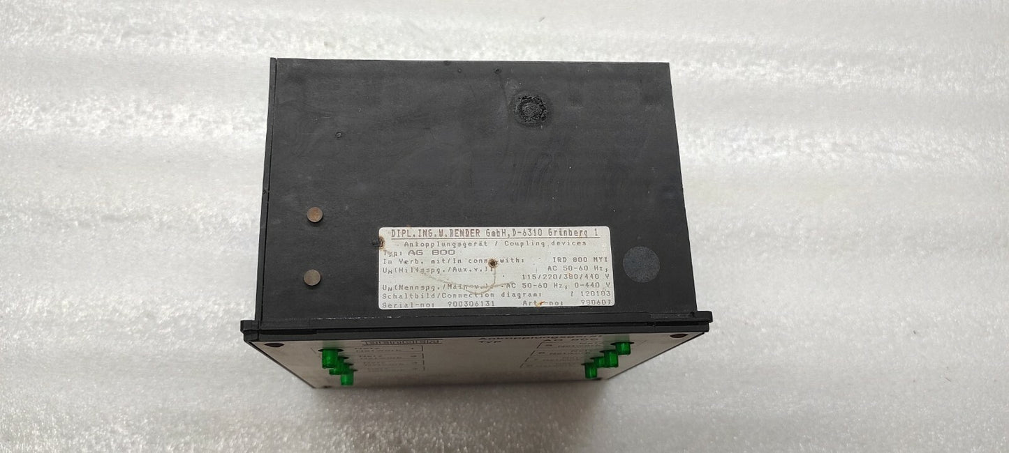 BENDER AG800 COUPLING DEVICE IRD800MYI 980607 115-440V