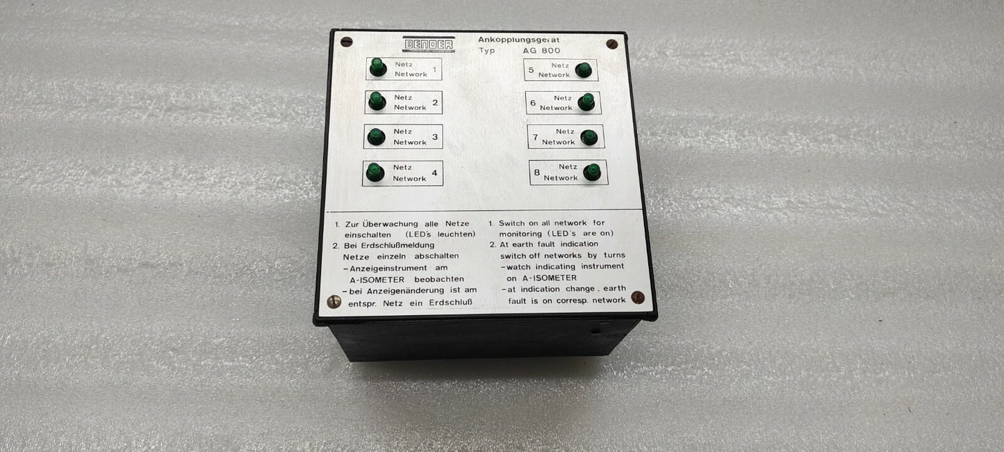 BENDER AG800 COUPLING DEVICE IRD800MYI 980607 115-440V