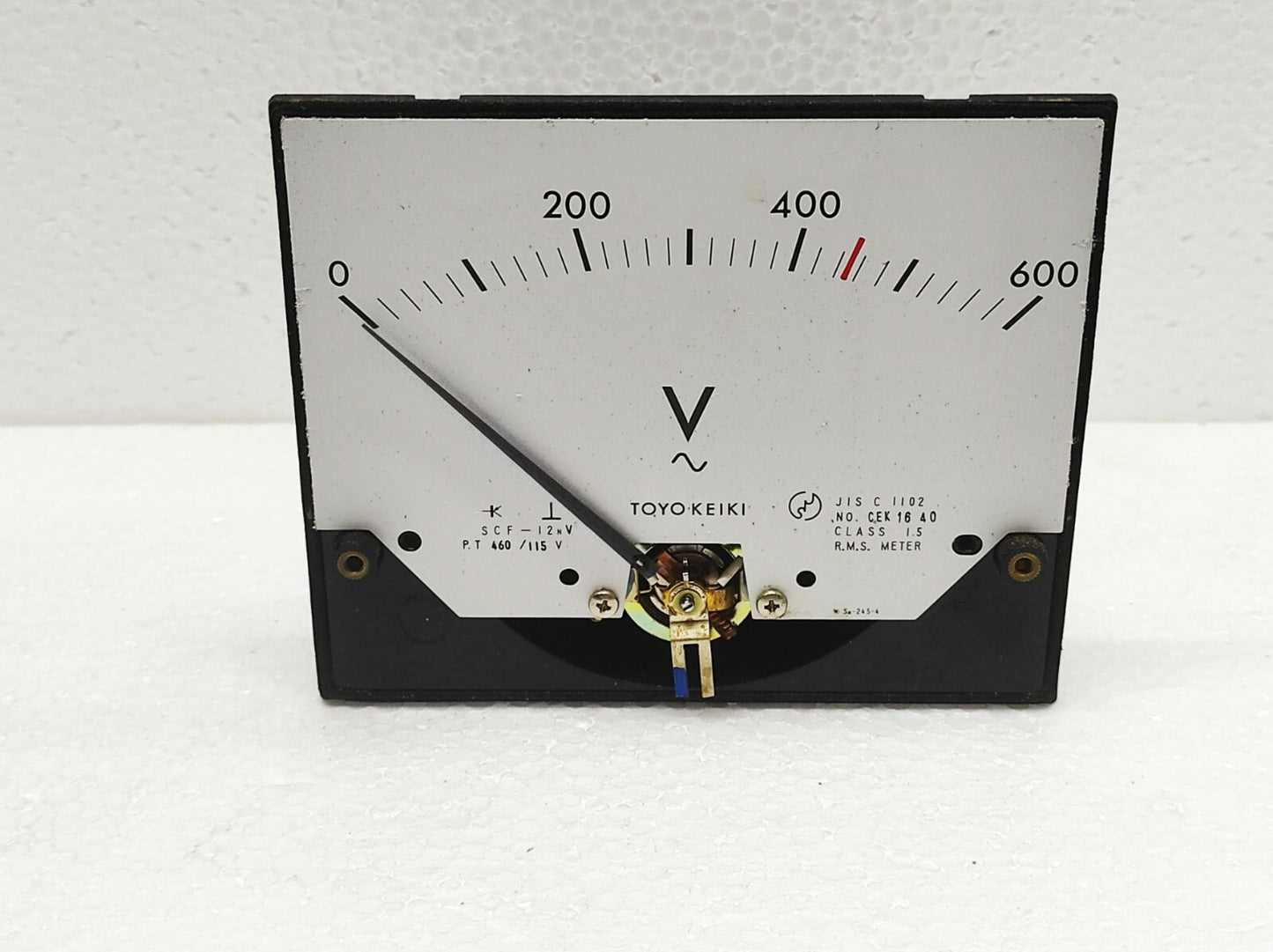 TOYO KEIKI SCF-12NV VOLT METER 0-600V PT 460/115V