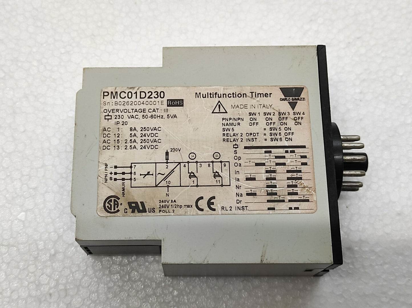 Carlo Gavazzi PMC01D230 Multifunction Timer 230V AC