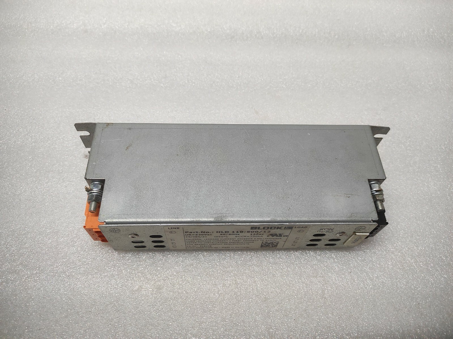 BLOCK HLD 110-500/12 POWER LINE FILTER 520VAC 12A