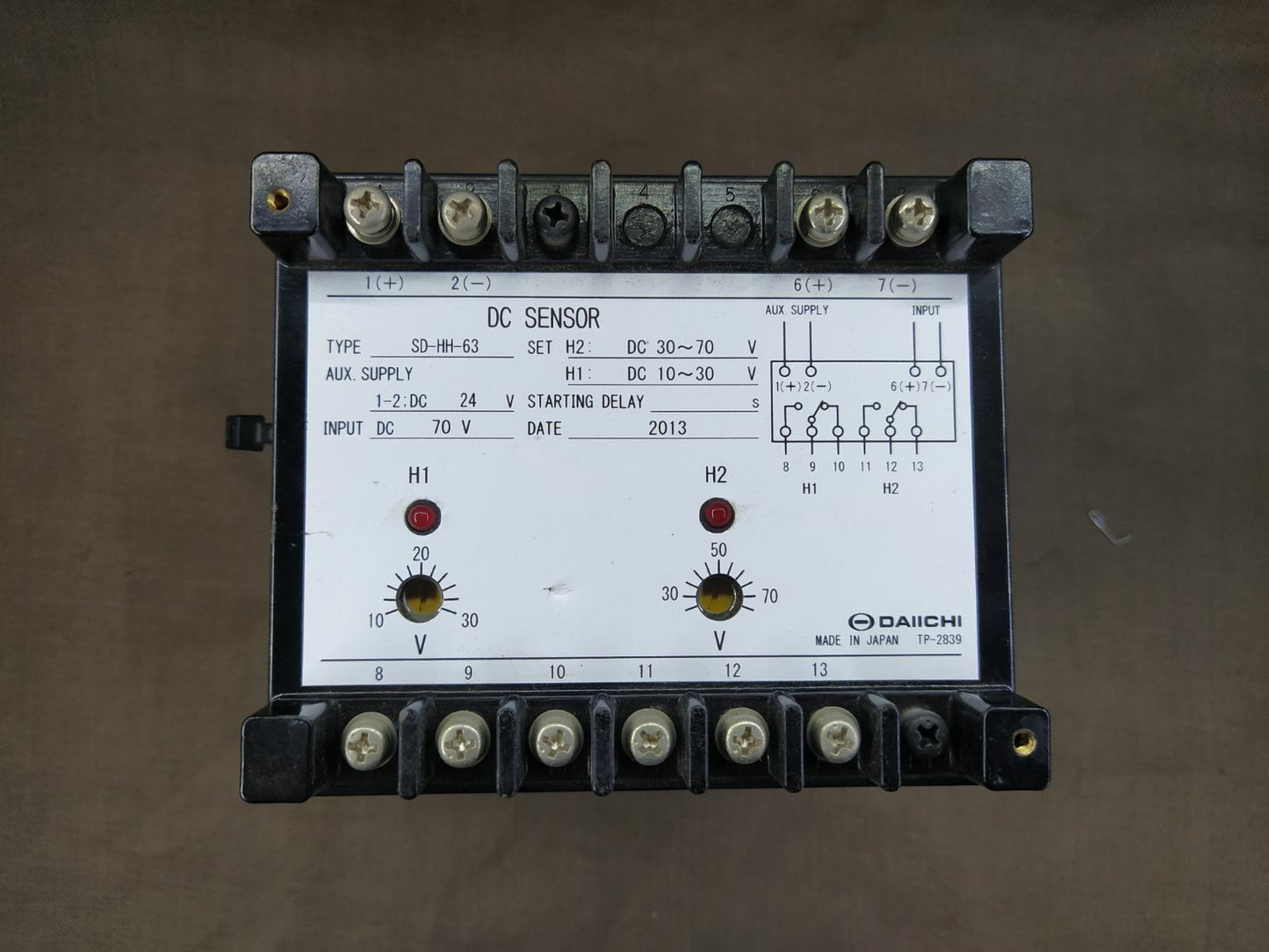 Daiichi SD-HH-63 DC Sensor SDHH63 24V DC