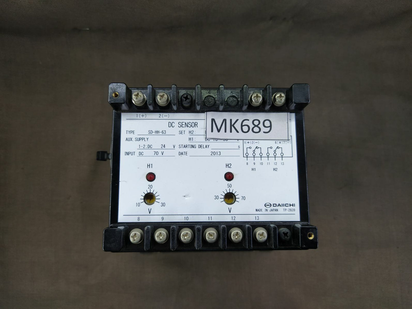 Daiichi SD-HH-63 DC Sensor SDHH63 24V DC