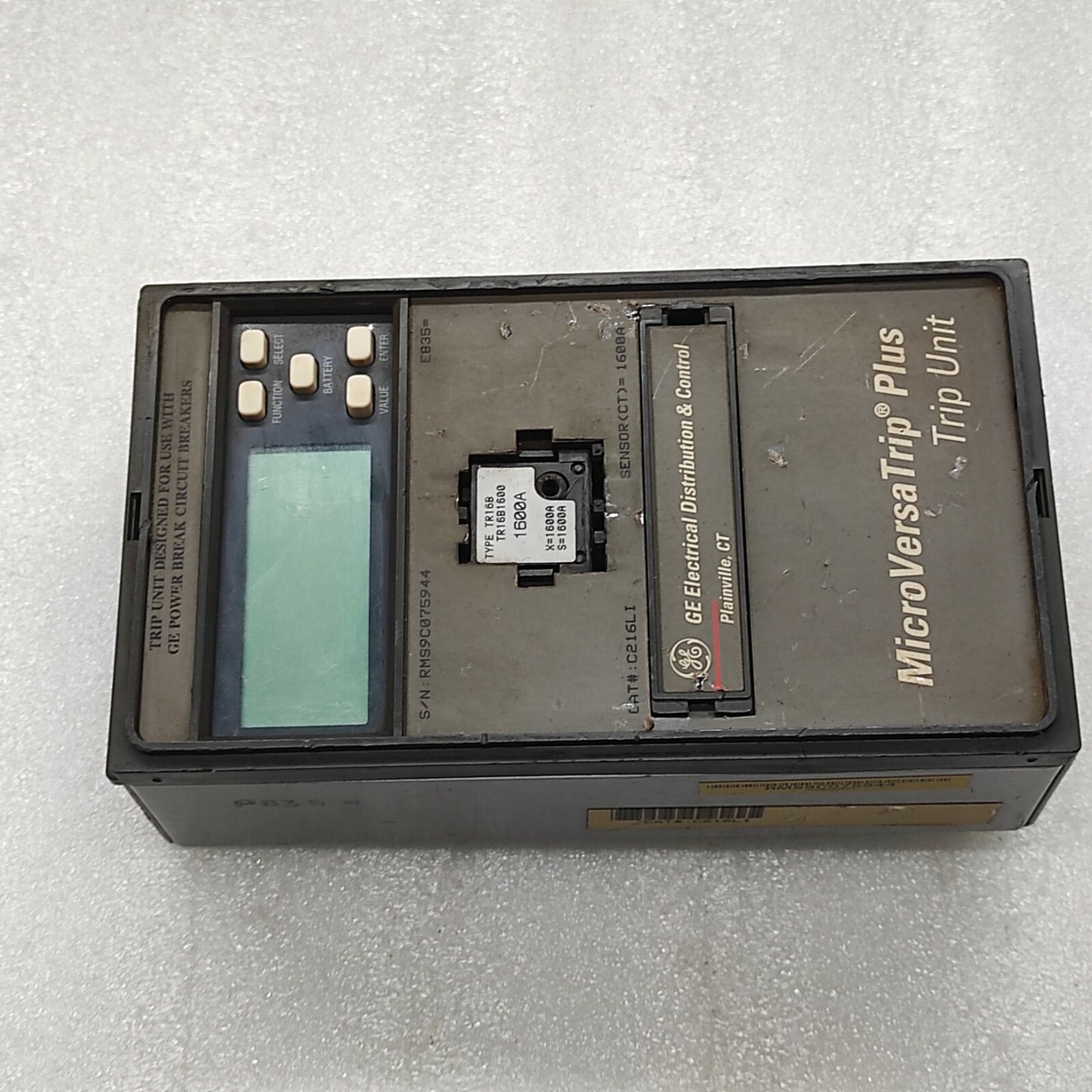 GE ELECTRICAL C216LI TRIP UNIT TR16B1600 1600A
