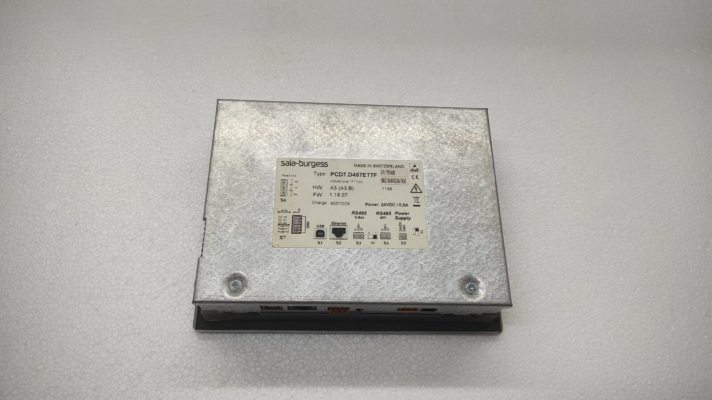 SAIA BURGESS PCD7.D457ET7F E-WEB PANEL 24VDC 0.5A