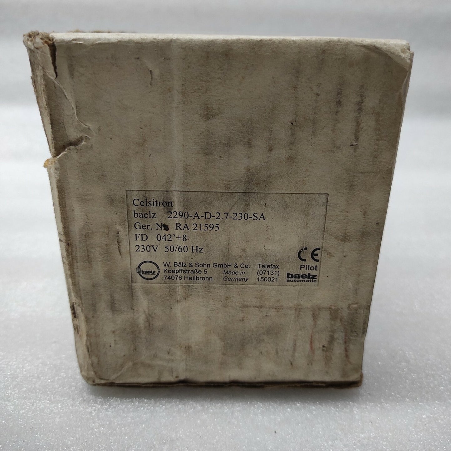 BAELZ AUTOMATIC WBS 2290 TEMPERATURE CONTROLLER BAELZ 2290-A-D-2.7-230-SA 230V