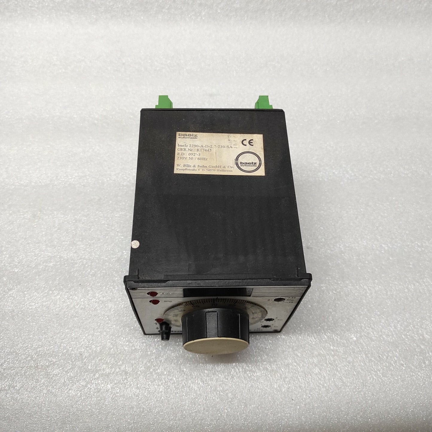 BAELZ AUTOMATIC WBS 2290 TEMPERATURE CONTROLLER BAELZ 2290-A-D-2.7-230-SA 230V