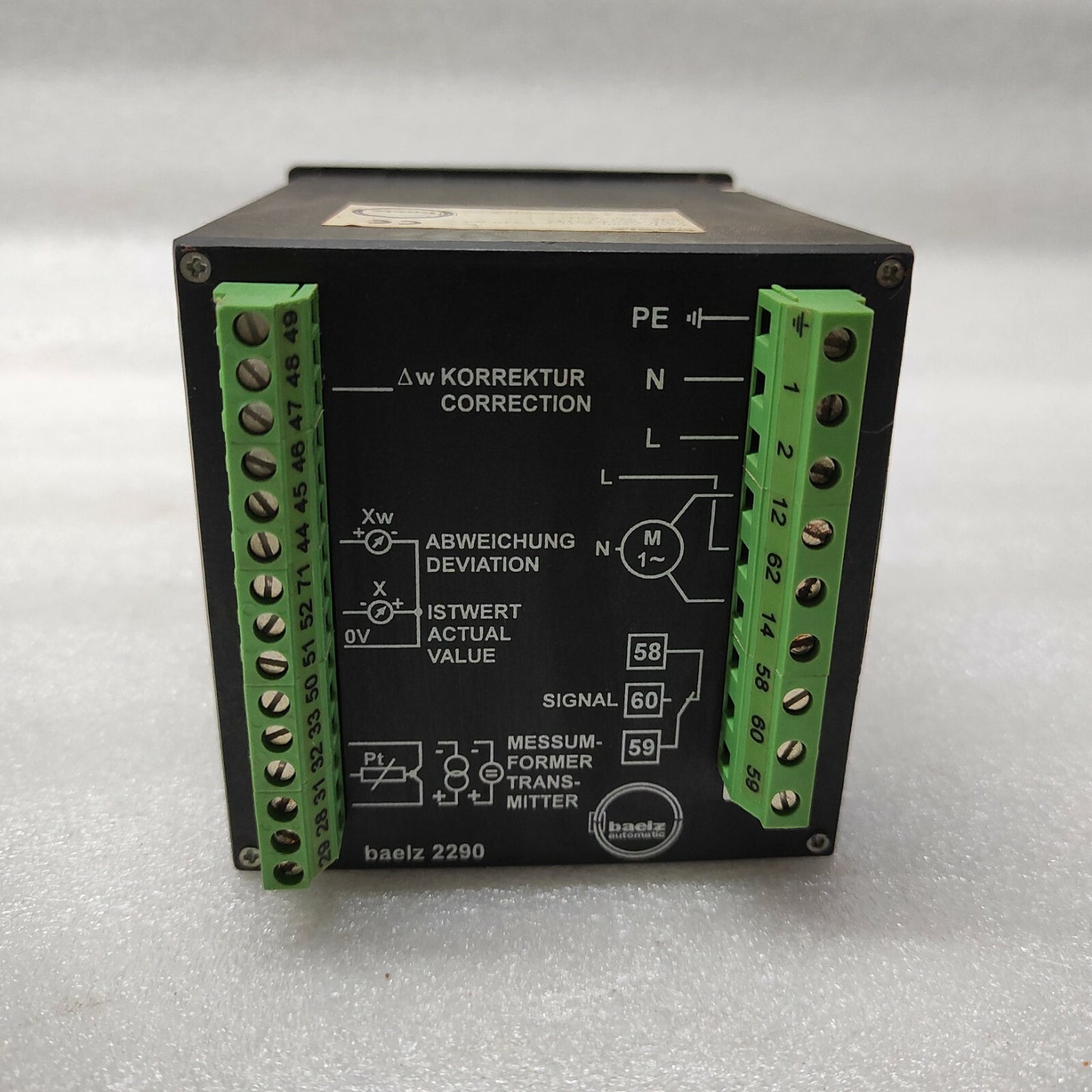BAELZ AUTOMATIC WBS 2290 TEMPERATURE CONTROLLER BAELZ 2290-A-D-2.7-230-SA 230V