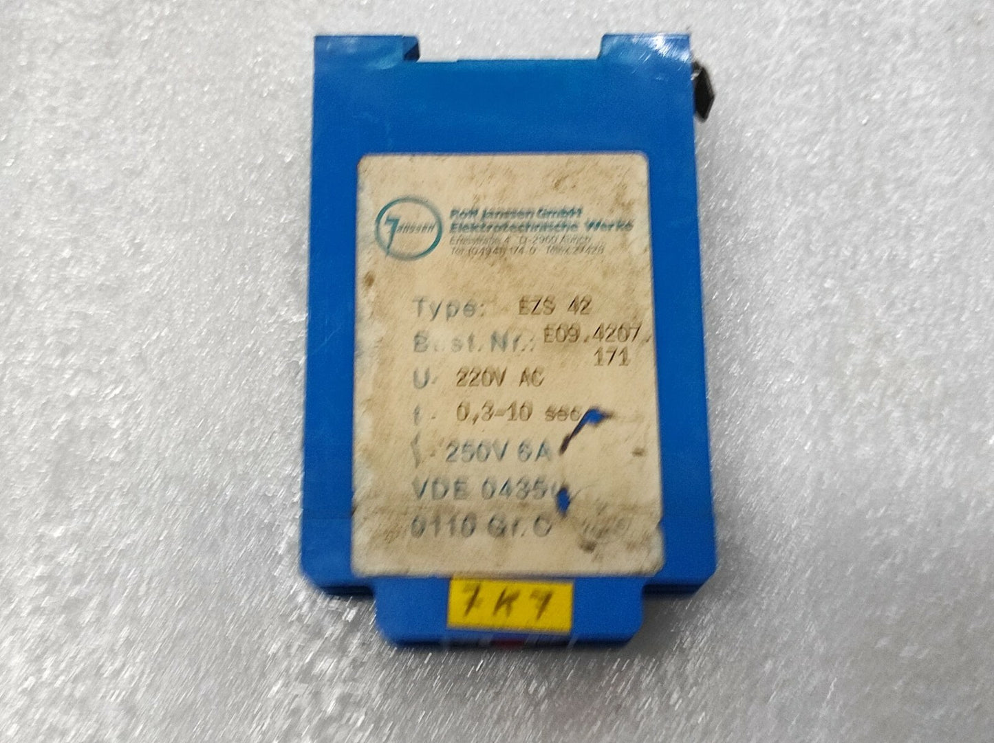Janssen EZS 42 E09 4207171 220V AC 0.3-10 SEC