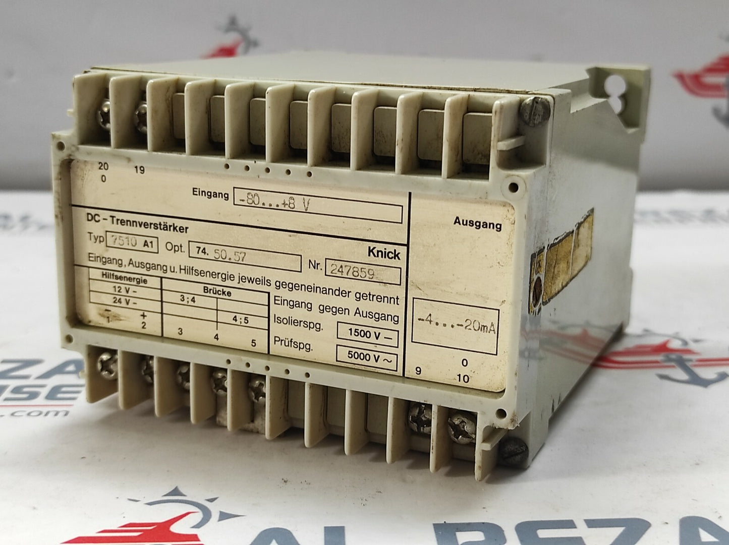 KNICK TYP 7510 A1 DC-ISOLATING AMPLIFIER 7510A1 247859