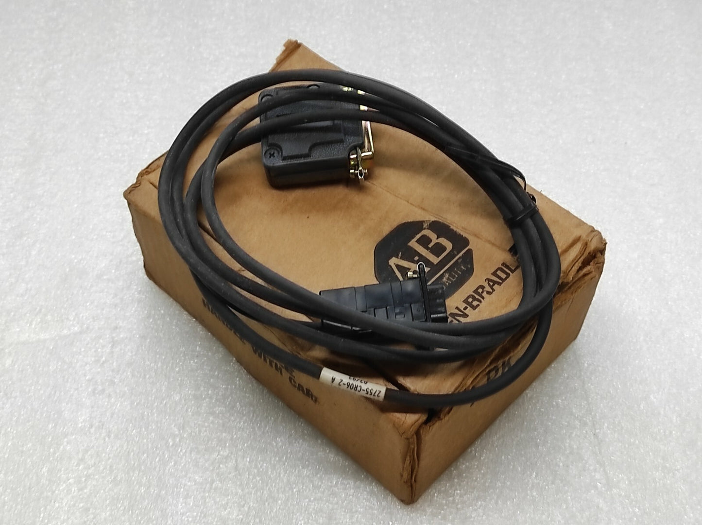 ALLEN BRADLEY CAT 2755-CR06-2 SERIES A DECODED RS232 SCANNER DTE CABLE