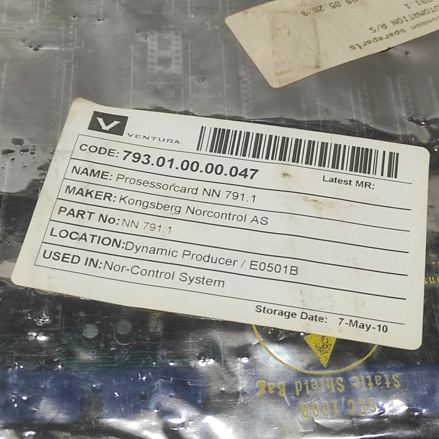 NOR CONTROL NN-791.1 S-005 I/O PROCESSOR CARD HER100261D NN791.1