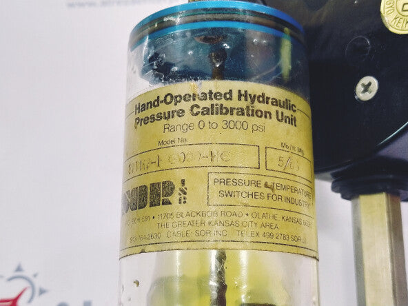 SOR INC 311HP-1 G000-HC Hand Operated Hydraulic Pressure Calibration Unit