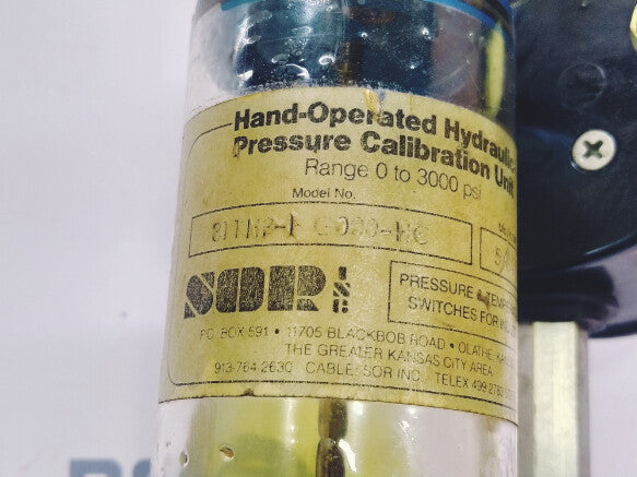 SOR INC 311HP-1 G000-HC Hand Operated Hydraulic Pressure Calibration Unit