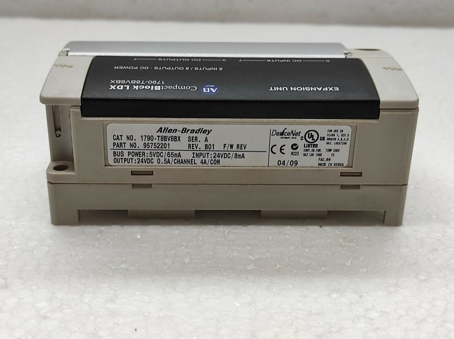 Allen Bradley CAT 1790-T8BV8BX Compact Block LDX Expansion Unit