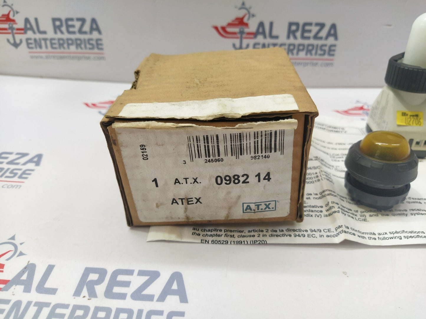 A.T.X. 98210 ATEX 0982 14 AUX YELLOW PILOT LIGHT