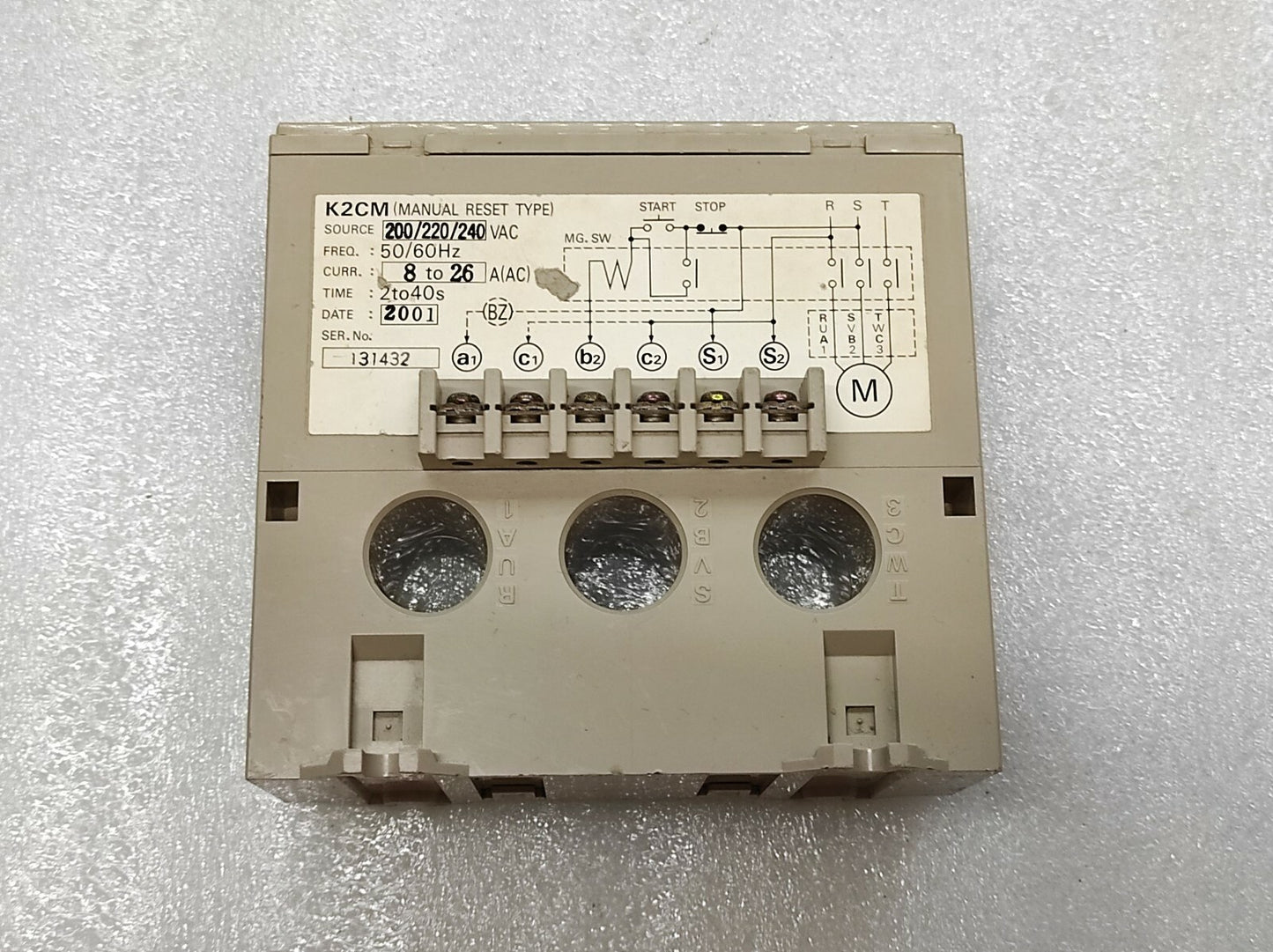 Omron K2CM-2L Motor Relay 200-240VAC 2-40S