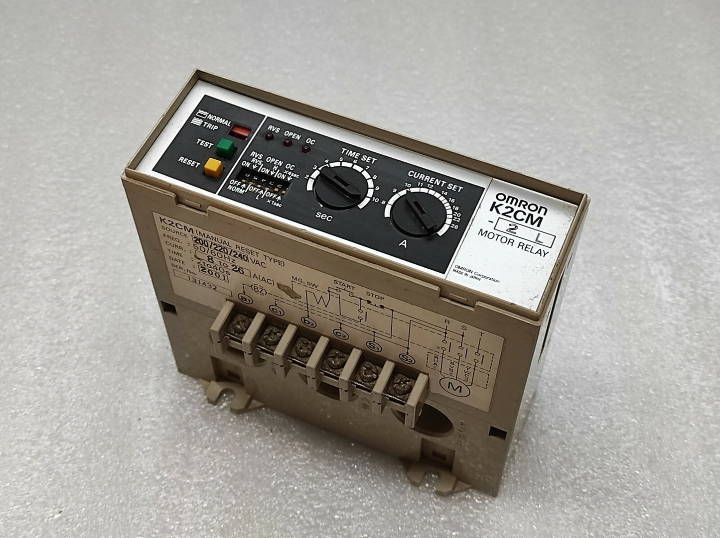 Omron K2CM-2L Motor Relay 200-240VAC 2-40S