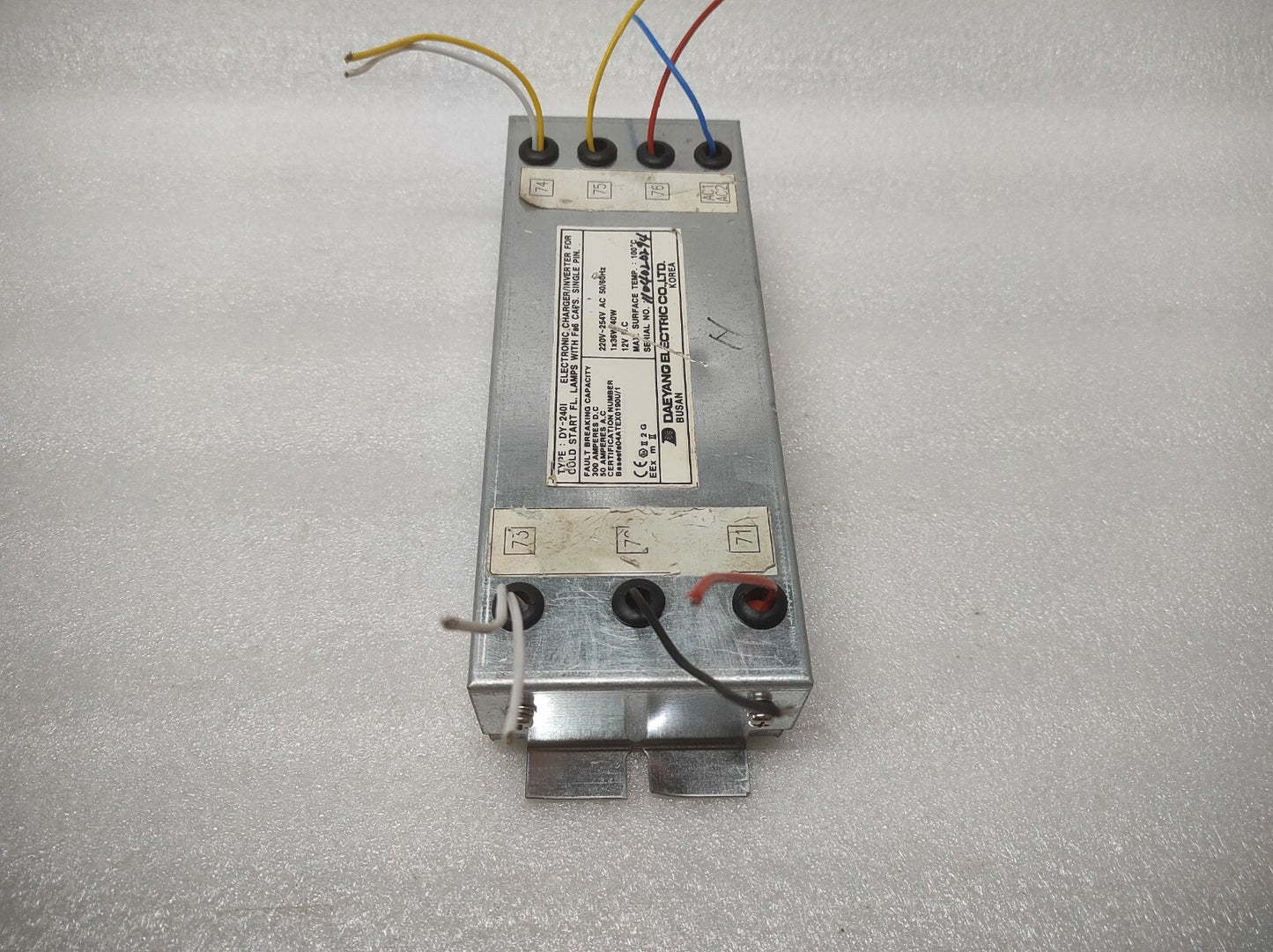 DAEYANG ELECTRIC DY-240I ELECTRONIC CHARGER - INVERTER FOR COLD START FL.LAMPS 2