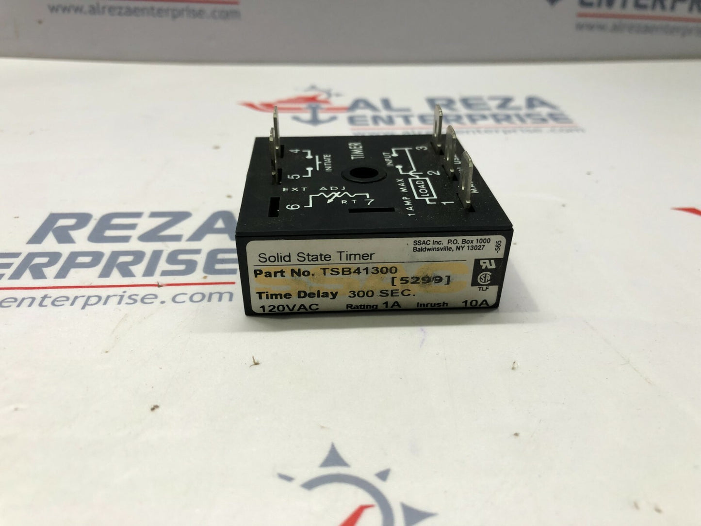 SSAC TSB41300 SOLID STATE TIMER 120VAC 300SEC TIME DELAY