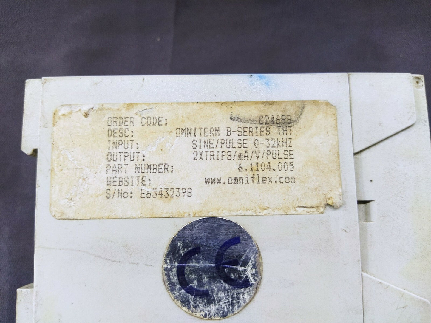 Omniflex C2469B Omniterm THT Frequency Transmitter 6.1104.005 Series B 6-1104-00