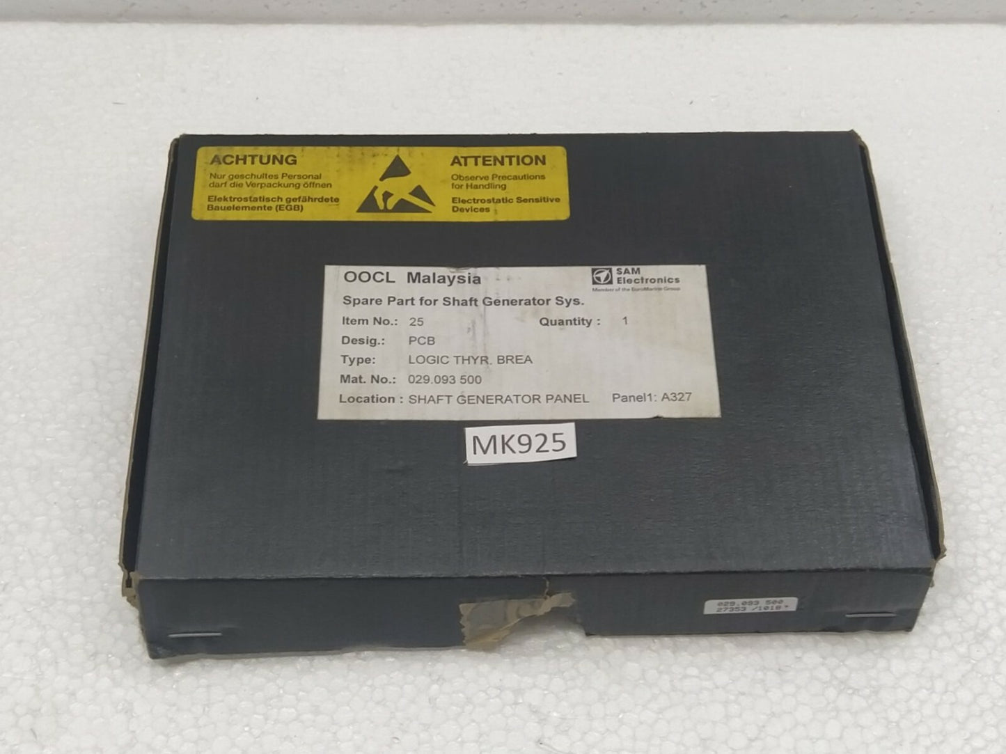 ALSTOM 029.093 500 LOGIC THYR BREA PCB Sam Electronics 029 093 500