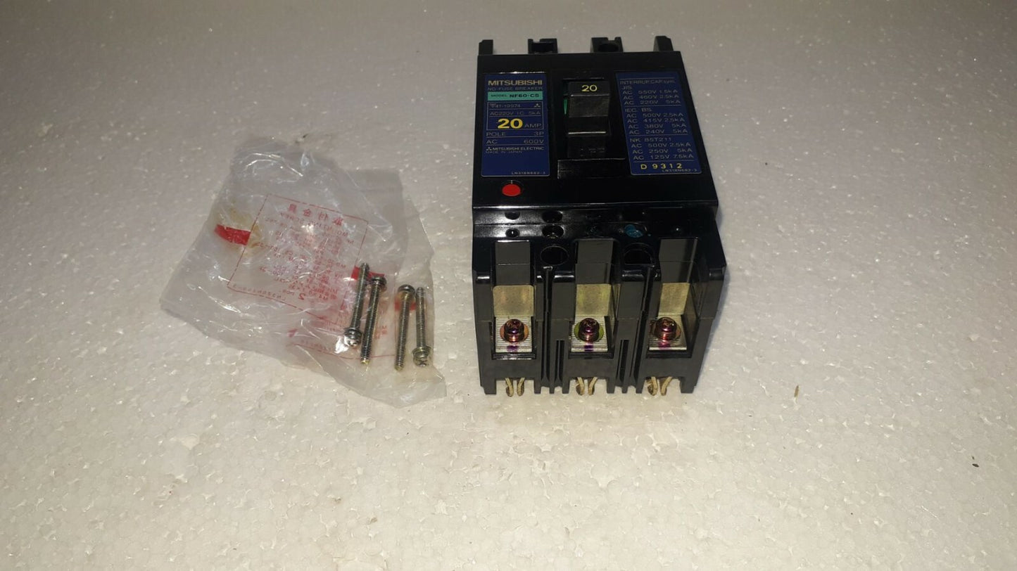 Mitsubishi NF60-CS No-Fuse Breaker 20A 3P 600V NF60CS