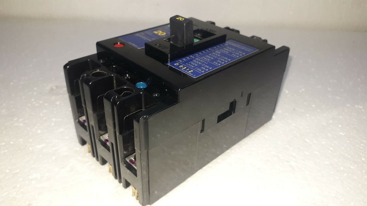 Mitsubishi NF60-CS No-Fuse Breaker 20A 3P 600V NF60CS