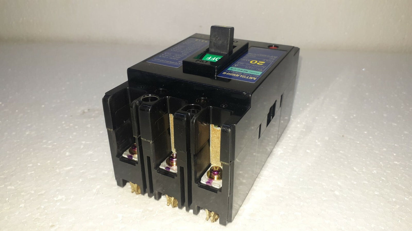Mitsubishi NF60-CS No-Fuse Breaker 20A 3P 600V NF60CS
